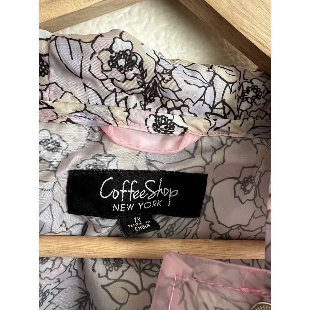 Coffeeshop New York Women’s Lined Rain Jacket Floral Size 1X - Picture 7 of 13